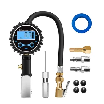 

Digital Tire Inflator Pressure Gauge 200 PSI LCD Display Air Compressor Pump Quick Connect Coupler For Car Truck Motorcycle