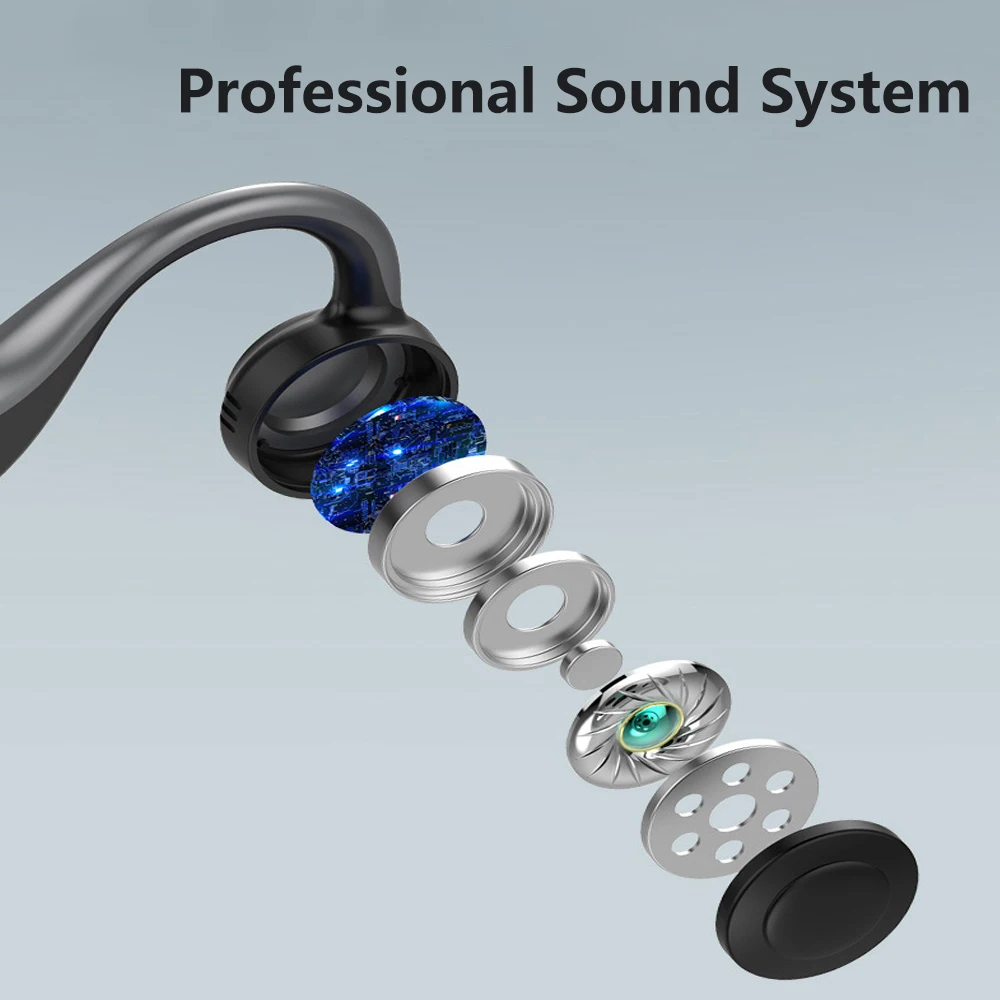 TWS Bluetooth Headset Wireless Sports Running Earphone Bone Conduction Stereo bass Hands-free with microphone For All phones