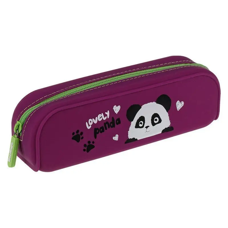 Пенал мягкий 200*60*50 Berlingo &quotLovely panda&quot силикон|Пеналы| |
