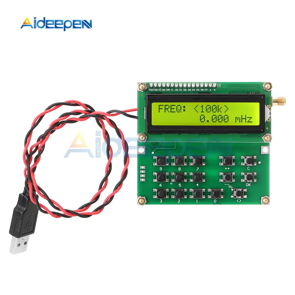 

ADF4351 Signal Source VFO Variable-Frequency Oscillator Signal Generator 35MHz to 4000MHz Digital LCD Display USB DIY Tools