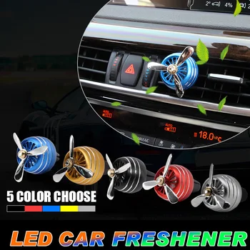 

Car Air Freshener Smell LED Mini Conditioning Vent Outlet Perfume Clip Fresh Aromatherapy Fragrance Auto Diffuser Accessories