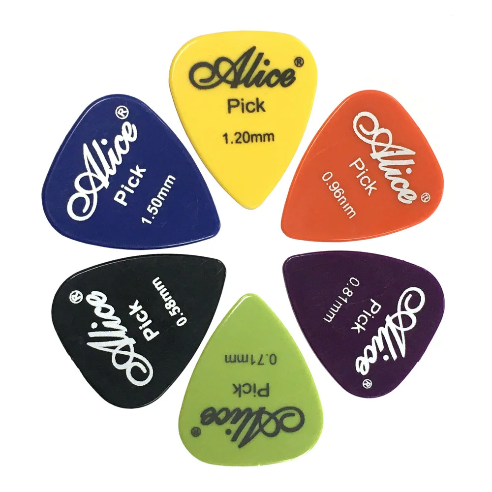 

Lots of 24 pcs Alice AP-P Smooth ABS Guitar Picks Mixed Colors 0.58mm 0.71mm 0.81mm 0.96mm 1.2mm 1.5mm