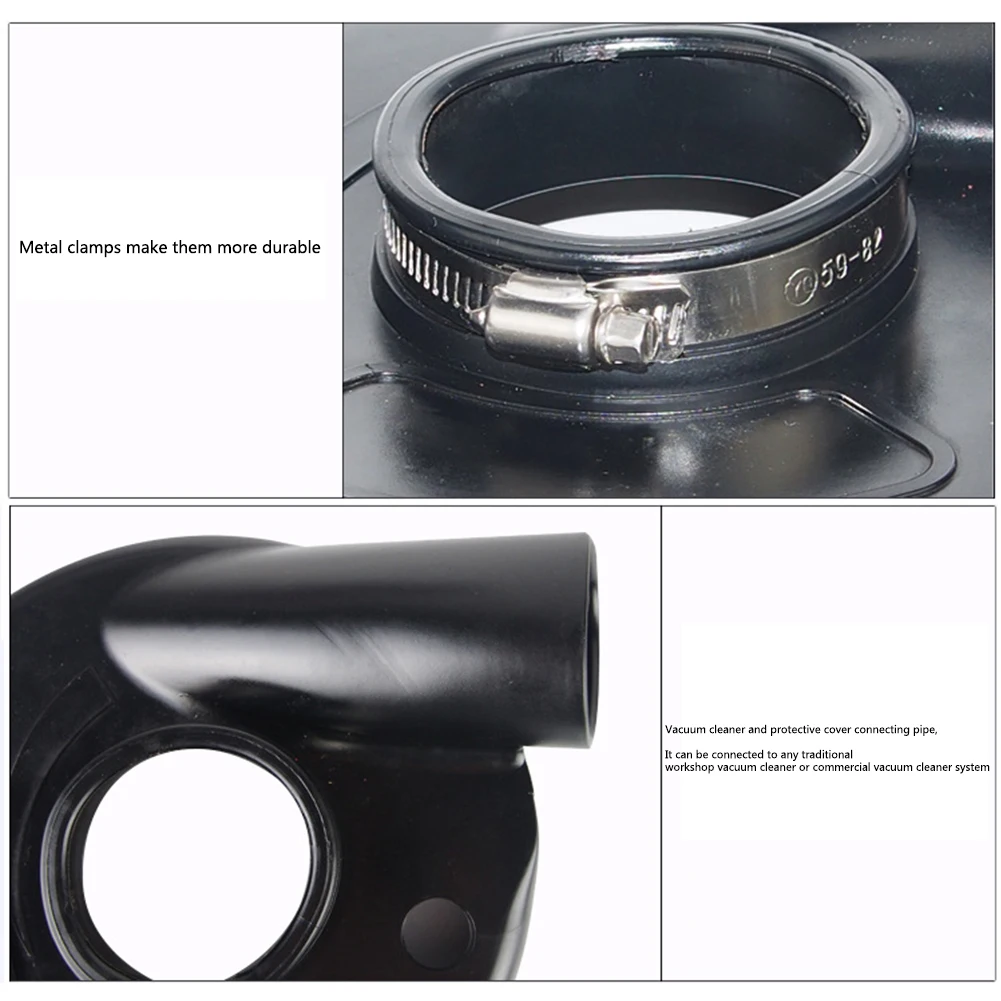 

With Rings Angle Grinder Accessories Protective Power Tool For 7 Inch Machine Vacuum Collection Plastic Connector Dust Cover