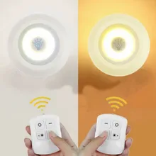 На батарейках диммируемая светодиодная подсветка под шкаф COB светодиодный шайба светильник s шкафы светильник s с пультом дистанционного управления для шкаф для одежды ванная