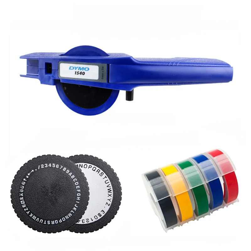 Dymo 1540 3D тиснение ручной принтер этикеток 1540 ручные принтеры этикеток для 9 мм пластмассовые ленты этикеток руки легко ярлык для рукоделия - Цвет: Package F