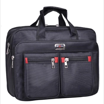 

New Casual Neutral Business Briefcase Laptop Computer Bag Solid Color Zipper Oxford Cloth Seam Breathable Wearable Lighten Handb