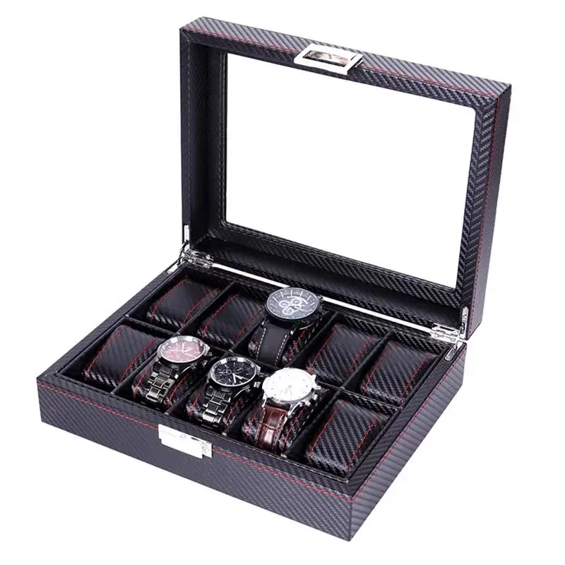 European Style Watch Boxes Case 6/10/12 Slots Watch Storage Box Wood Organizer Fashion Gift Box Men Wrist