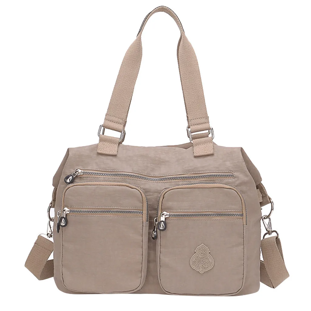 Женская нейлоновая сумка на плечо, водонепроницаемая элегантная повседневная сумка для покупок - Цвет: a