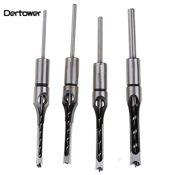 

4PC square hole drill 1 / 4-1 / 2 woodworking square hole drill square tenon drill square hole drill square hole drill set