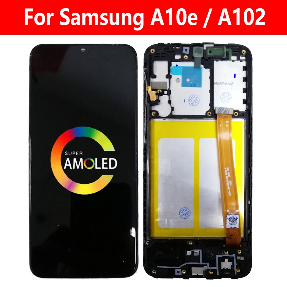 ЖК-дисплей AMOLED для SAMSUNG Galaxy A10e, ЖК-дисплей с рамкой A102, ЖК-дисплей SM-A102F/DS A102U, сенсорный дигитайзер, сборный модуль