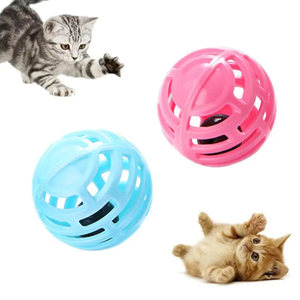 

Pet Cat Kitten Hollow Bell Play Ball Pounce Chase Chew Scratch Training Toy hot