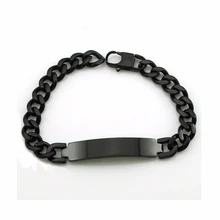 Черные гнущиеся мужские браслеты из нержавеющей стали, модные именные очаровательные браслеты на цепочке, подарки для мужчин, аксессуары