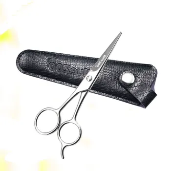 

Stainless Steel Precision Scissors Multi-Purpose Makeup Scissors Beauty Grooming Kit for Facial Hair Beard and Moustache with PU
