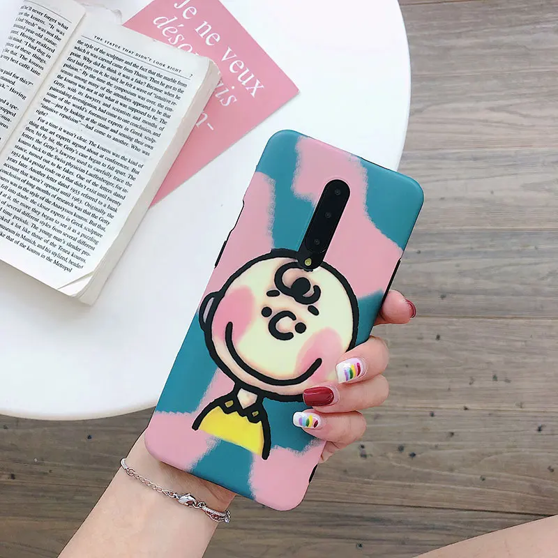 Чехлы для телефонов OnePlus 7 с милым рисунком из мультфильма Charlie коричневый мягкий матовый чехол Подарочные чехлы для телефонов one plus для Oneplus 7 Pro задняя крышка - Цвет: 1