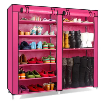 

Actionclub Shoe Cabinet Shoes Rack Storage Large Capacity Home Furniture Dust-proof Double Row Shoe Shelves DIY Space Saver
