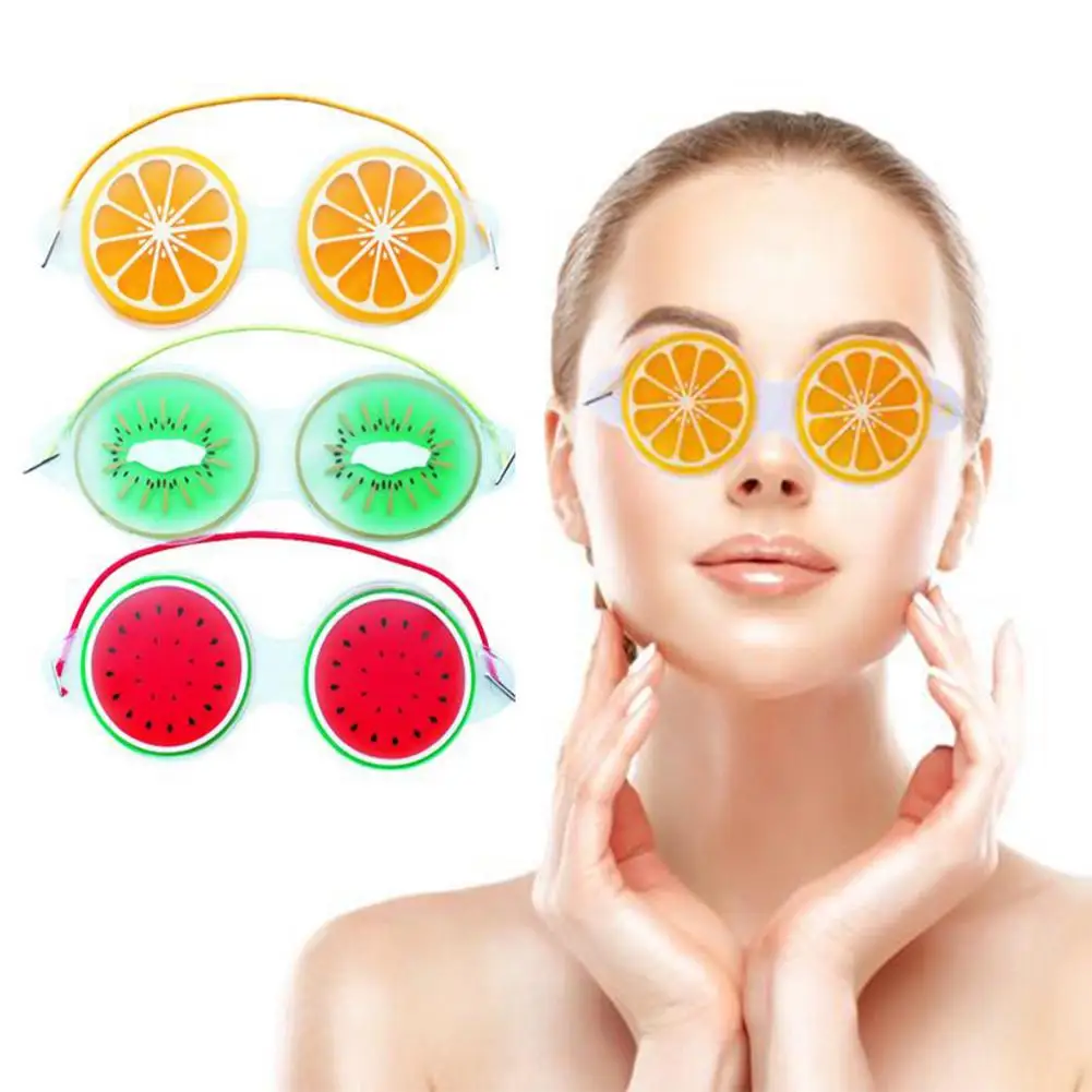 Гелиевая маска для глаз фрукт лимон арбуз форма клубники многоразовая охлаждающая маска для глаз патч для сухой глаз аллергия на усталость облегчение боли