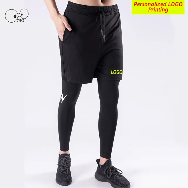 Quick Dry Shorts+pants 2 In 1 Running Tights Men Gym Fitness Sportswear  Outdoor Jogging Workout Leggings Yoga Sweatpants Custom - Running Tights -  AliExpress