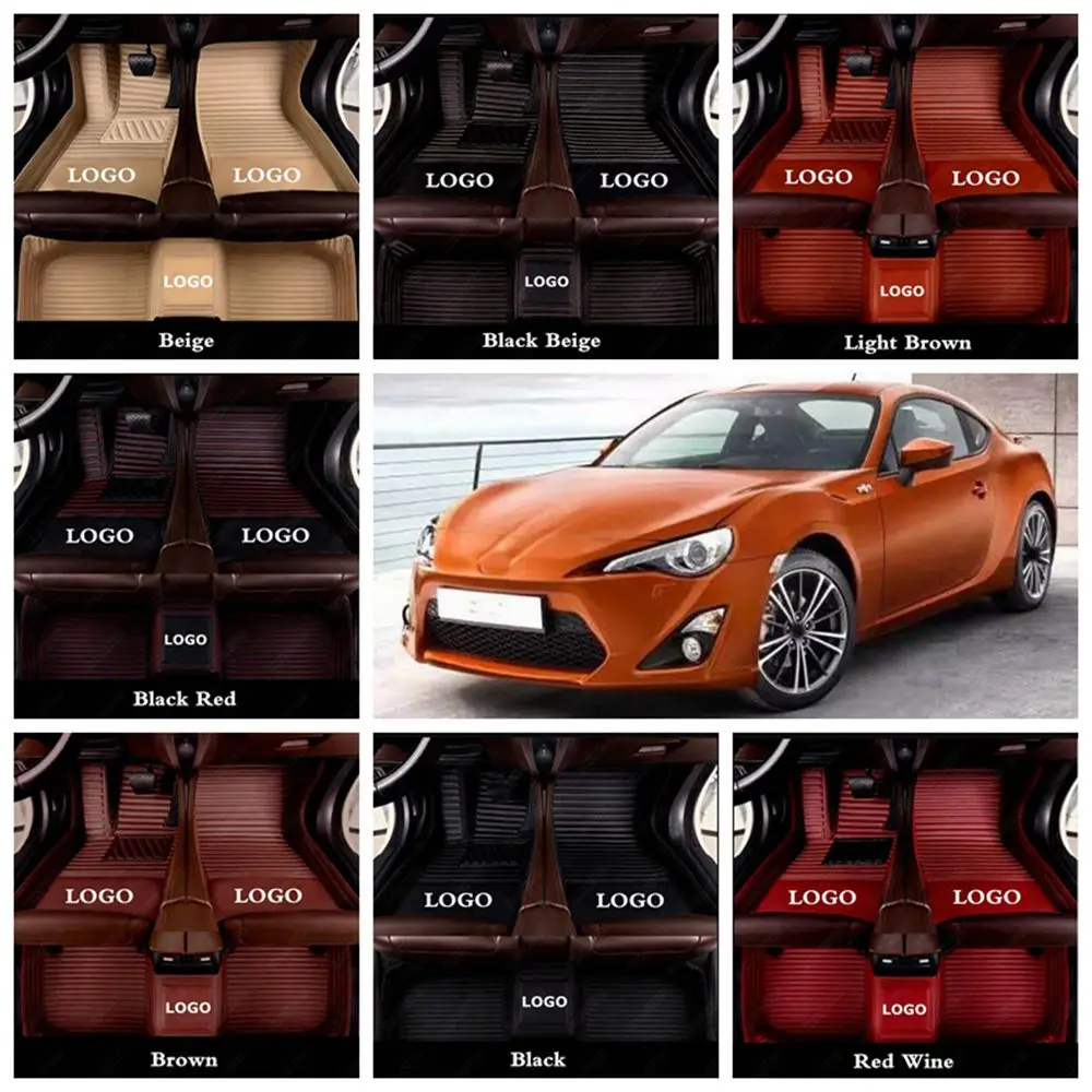 Автомобильные ножные коврики для Toyota 86 на заказ, Нескользящие автомобильные аксессуары, коврики, автомобильные ножные накладки, роскошный кожаный автомобильный коврик, покрытие