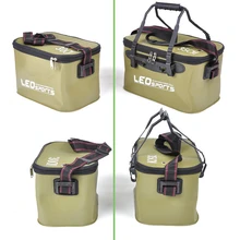 Складная рыболовная коробка рыболовное ведро износостойкая EVA уличная Рыболовная Сумка ведро на молнии для кемпинга Рыболовная Снасть коробка с ручкой