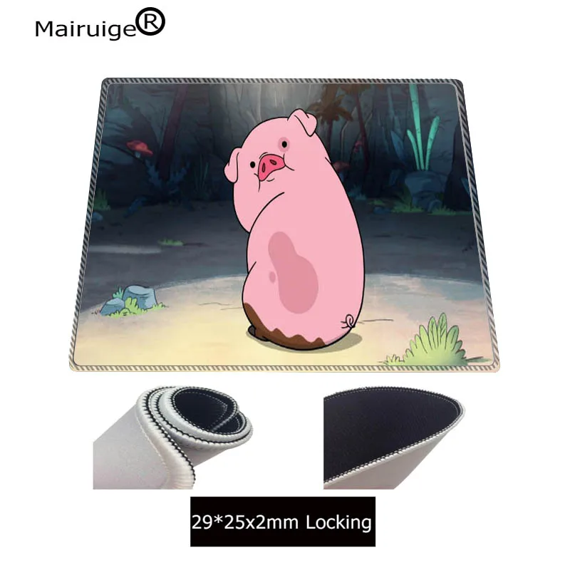 Promotions Cute Pink Pig Animal Large Lock Edge Mouse pad Computer Table Cup Mat Gaming Speed Mouse