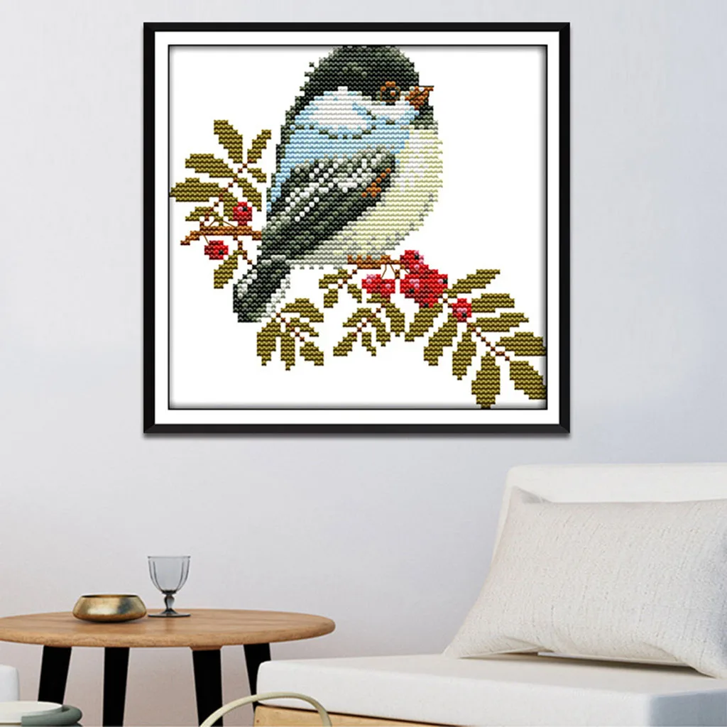 Stamped Cross Stitch Starter Kits Beginners Cross-Stitching Embroidery Kit Accurate Dimensions Needlecrafts Needlepoint 