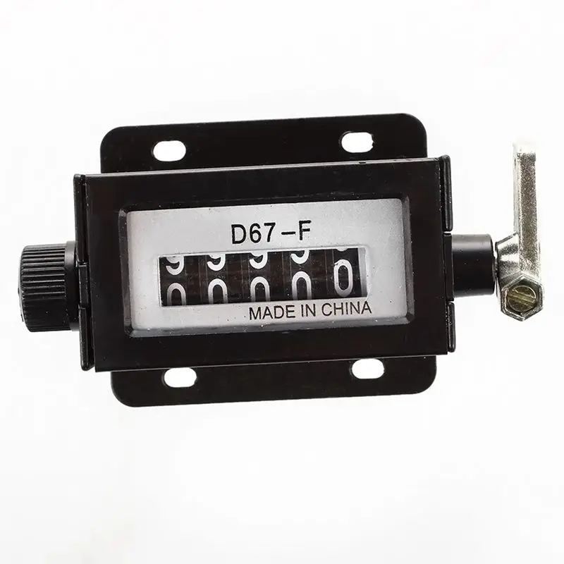 

D67-F Black Casing 5 Digits Mechanical Pull Stroke Counter