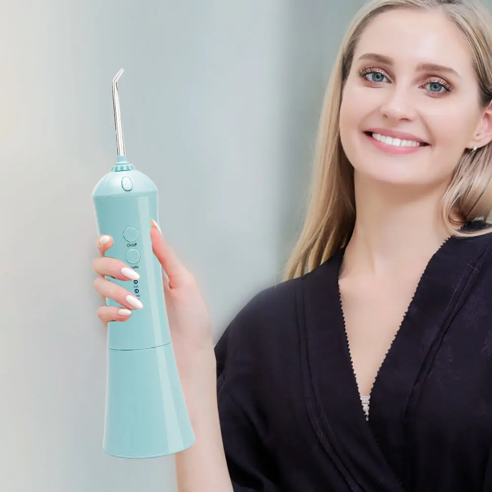 Ceny AZDENT 3 Mode bezprzewodowy irygator doustny przenośny wodny nić dentystyczna USB strumień wody pod ciśnieniem Flosser nawadnianie do czyszczenia języka 230ml 3 dysza