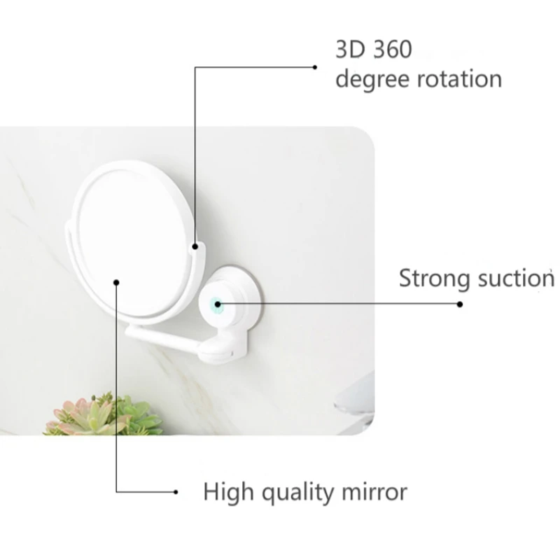HD 360 Degree Rotating Vanity Mirror