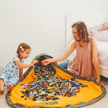 

Multi-functional Toy Storage Buckets Outdoor Playing Game Mat Children Toys Organizer Bags Home Storage Buckets Organization