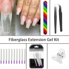 Горячие 10 шт шелковые волоконно-оптические для наращивания ногтей, нетканые шелковые УФ-гелевые строительные волоконные маникюрные инструменты t6