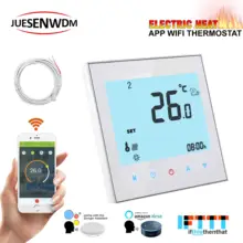 ЕС TUYA Приложение инфракрасный провод, теплый пол Отопление термостат wifi для электрического тепла 16A