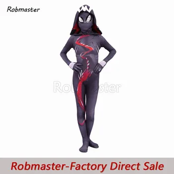 

Kids Spider Gwen Stacy Costume Symbiote Venom Cosplay Mask Gwenom Halloween Zentai Bodysuit Anti-Venom Gwen Costumes