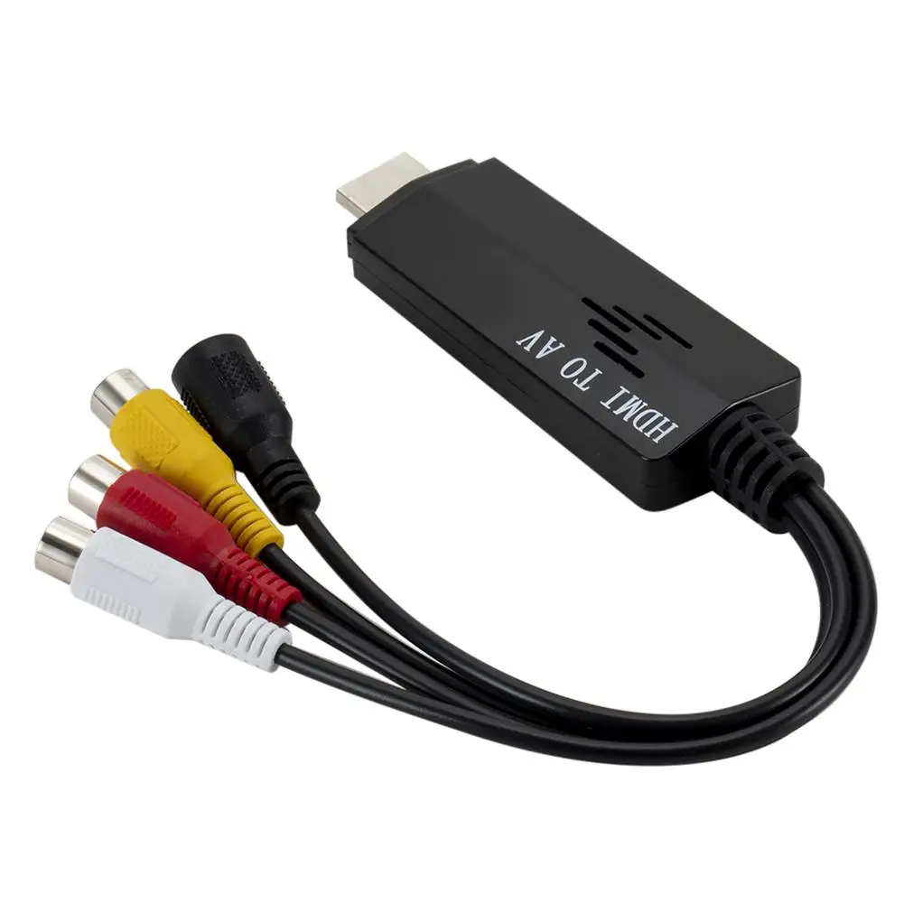 HDMI для адаптера RCA конвертер Кабель HDMI в AV конвертер кабель Поддержка 1080P HDMI 2AV мужчин и женщин для ТВ DVD рекордеры