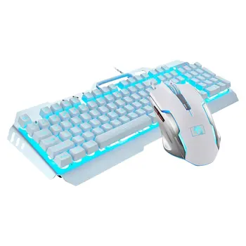 

K670 Wireless Rechargeable Gaming Keyboard + Mouse Set LED Backlit Mechanical Feel USB Keyboards Mice Combos