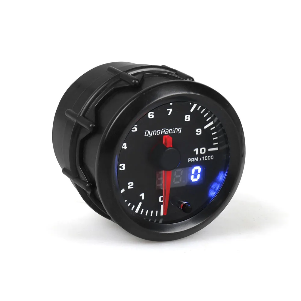 12V автомобильный расходомер счетчик оборотов двойной цифровой Дисплей гоночный спираль машинка для установки кнопок