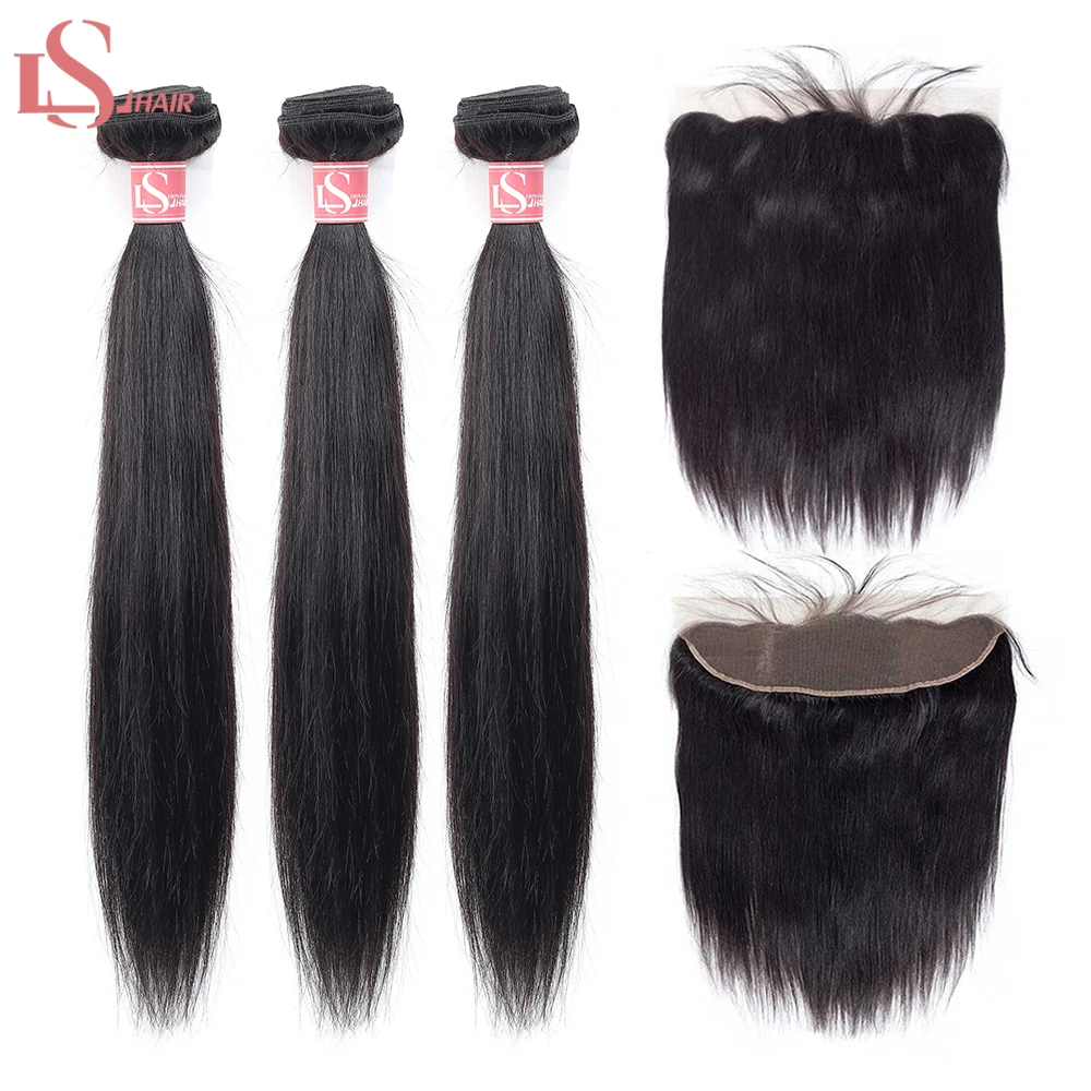 straight hair bundles with frontal