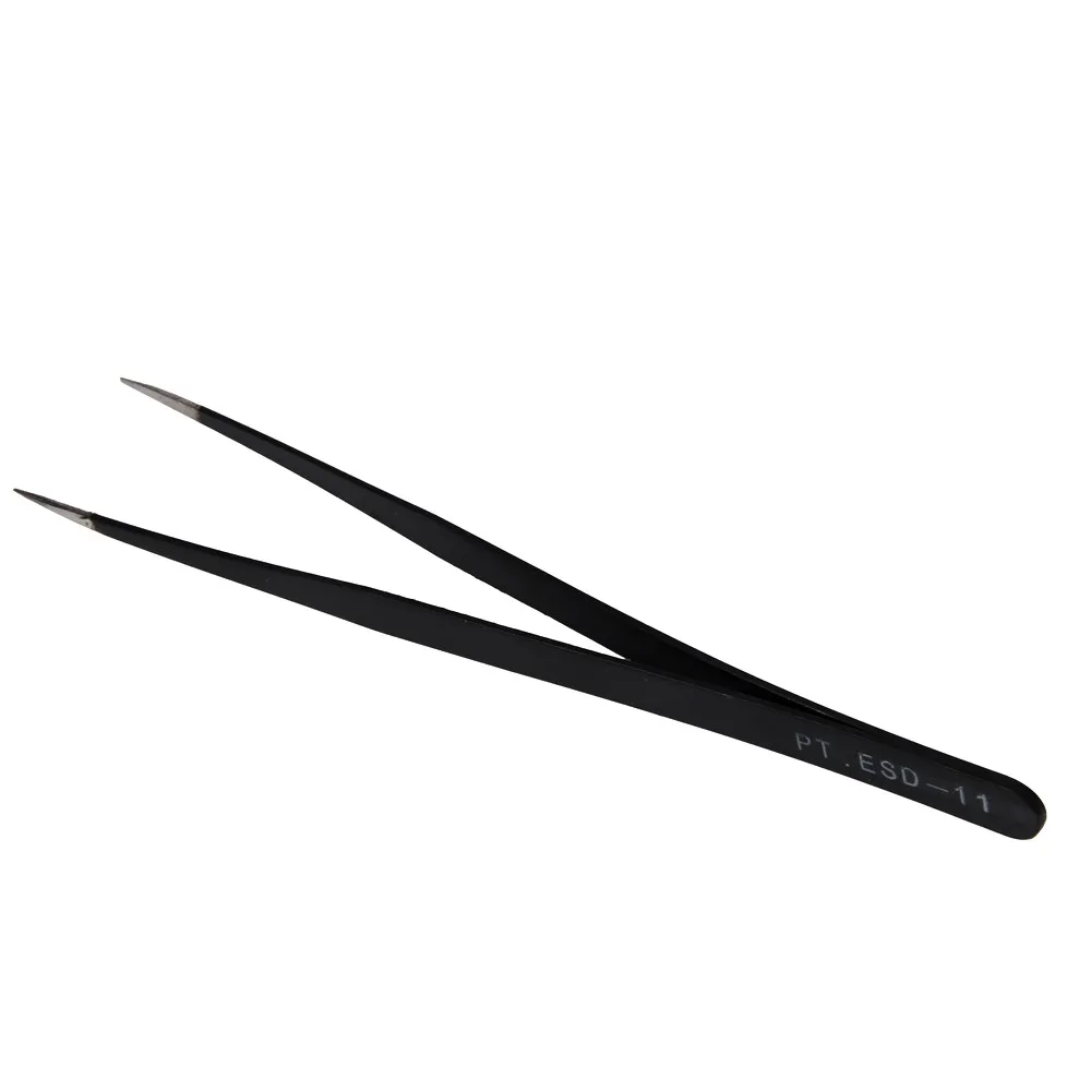 Высокое качество 1 шт. антистатические прецизионные нержавеющая сталь tweezers антистатические щипцы для завивки ресниц Пинцет Инструменты для ремонта красоты 1010