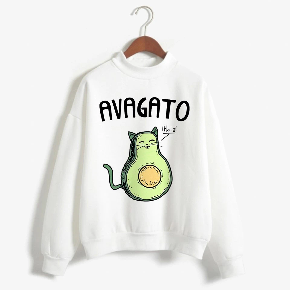 Новинка Kawaii авокадо маленький свежий Harajuku Толстовка для женщин Осень зима Ullzang 90s