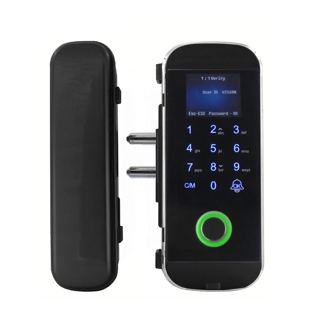 

Smart Fingerprint Glass Sliding Door Lock Digital Biometric Lock for Glass Sliding Door with RFID and Staff Attendance Function