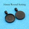 500 pcs - 16mm Pendant Tray, 16mm Cabochon Setting, 16mm Round Pendant Bezel Blanks for Glass or Resin Necklace Making 6