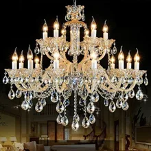 Люстра освещение Современные хрустальные светильники экспорт K9 Свеча для хрустальной люстры Хрустальная вилла Люстра для гостиной
