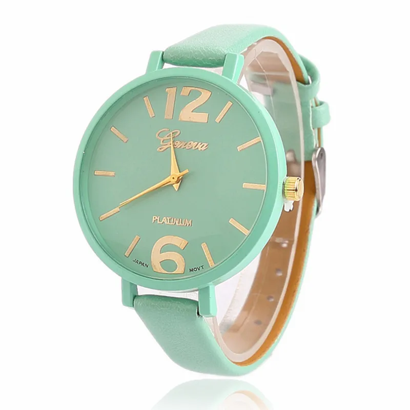 

Fashion Korean-style Fine Leather Watch Strap Large 12-6 with Numbers Ultra-Thin Quartz Ladies' Watch New Hot Selling Europe And