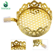 מתכת נרגילות נרגילה פחם מחזיק פחמן מפריד חום Keeper פחם קערה עם סיליקון ידית Chicha Narguile אבזרים(China)