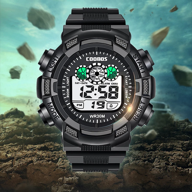 Reloj deportivo Digital para niños, pulsera luminosa de silicona, Led, regalo