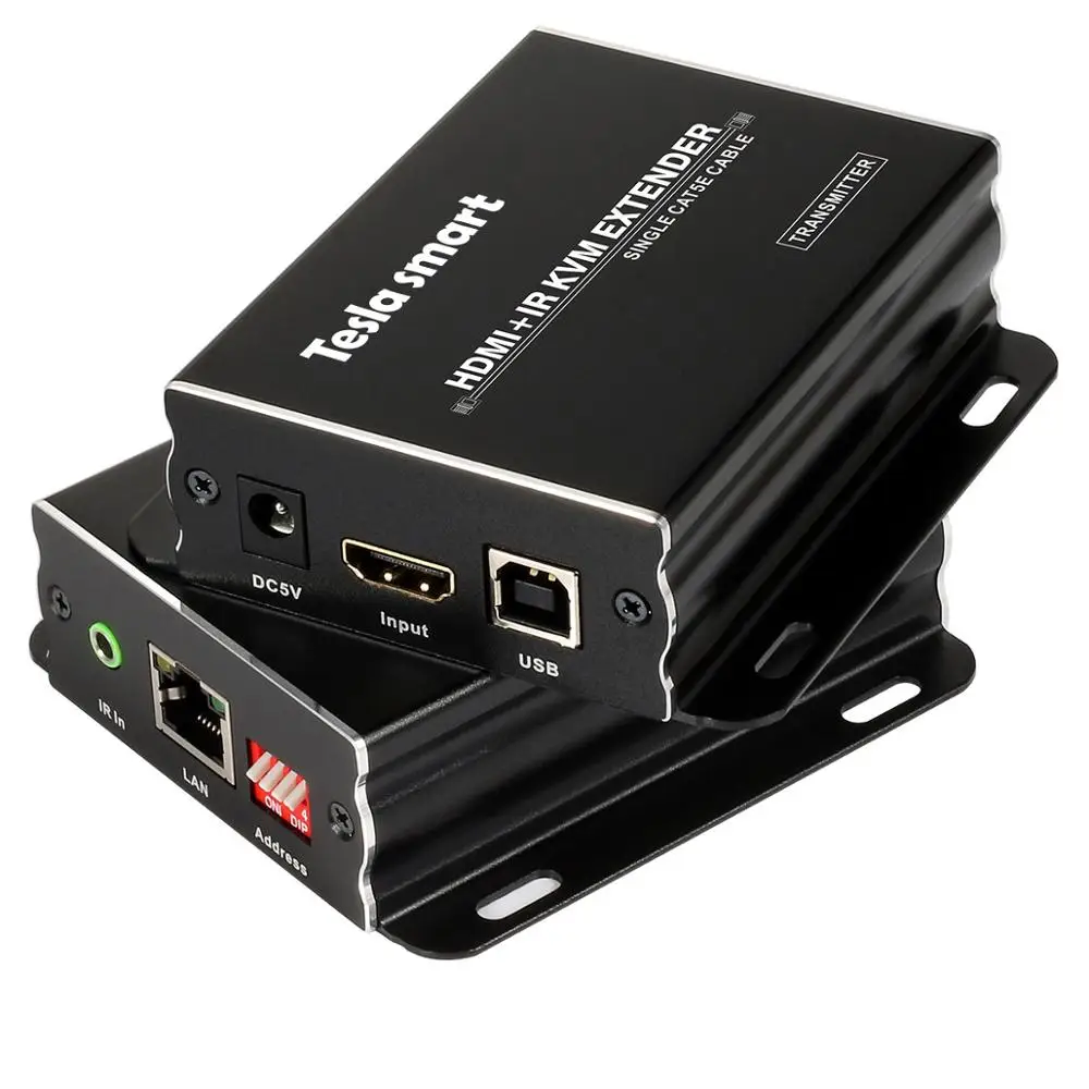 Tesla smart удлинитель KVM для многих IP сетей высокое качество 120m USB HDMI IR CAT5e/6 TCP/IP (только