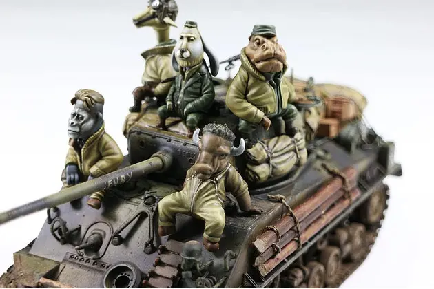 1/35 американские танкеры (без майки) каучуковая фигурка строительный