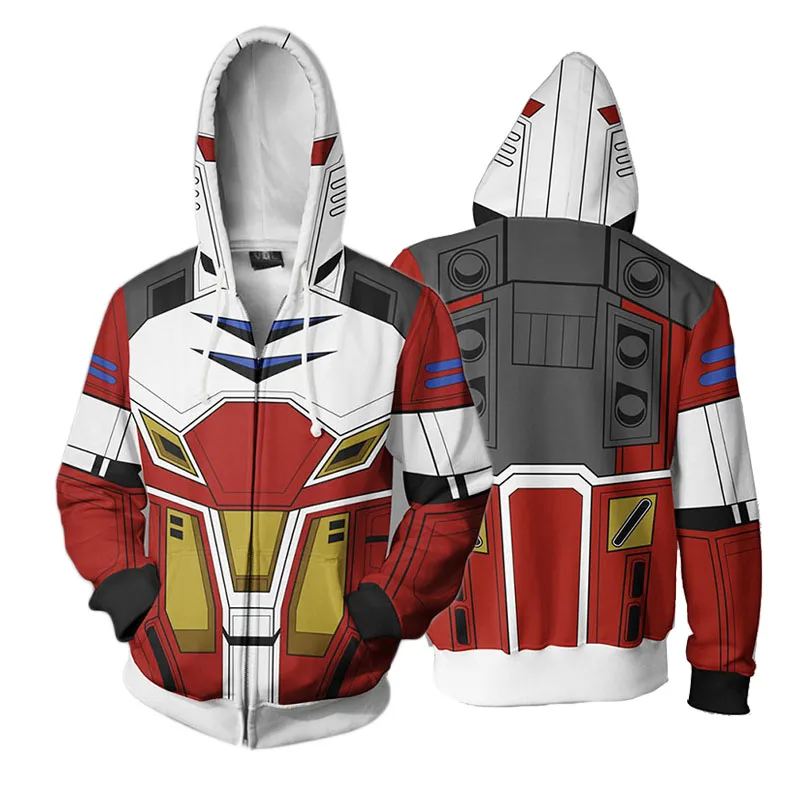 

Japanese Anime Gundam Hoodie Cosplay 3D Printed Hooded Jacket Autumn Unisex Long Sleeve Sweatshirt Zipper Hoody Dropshipping