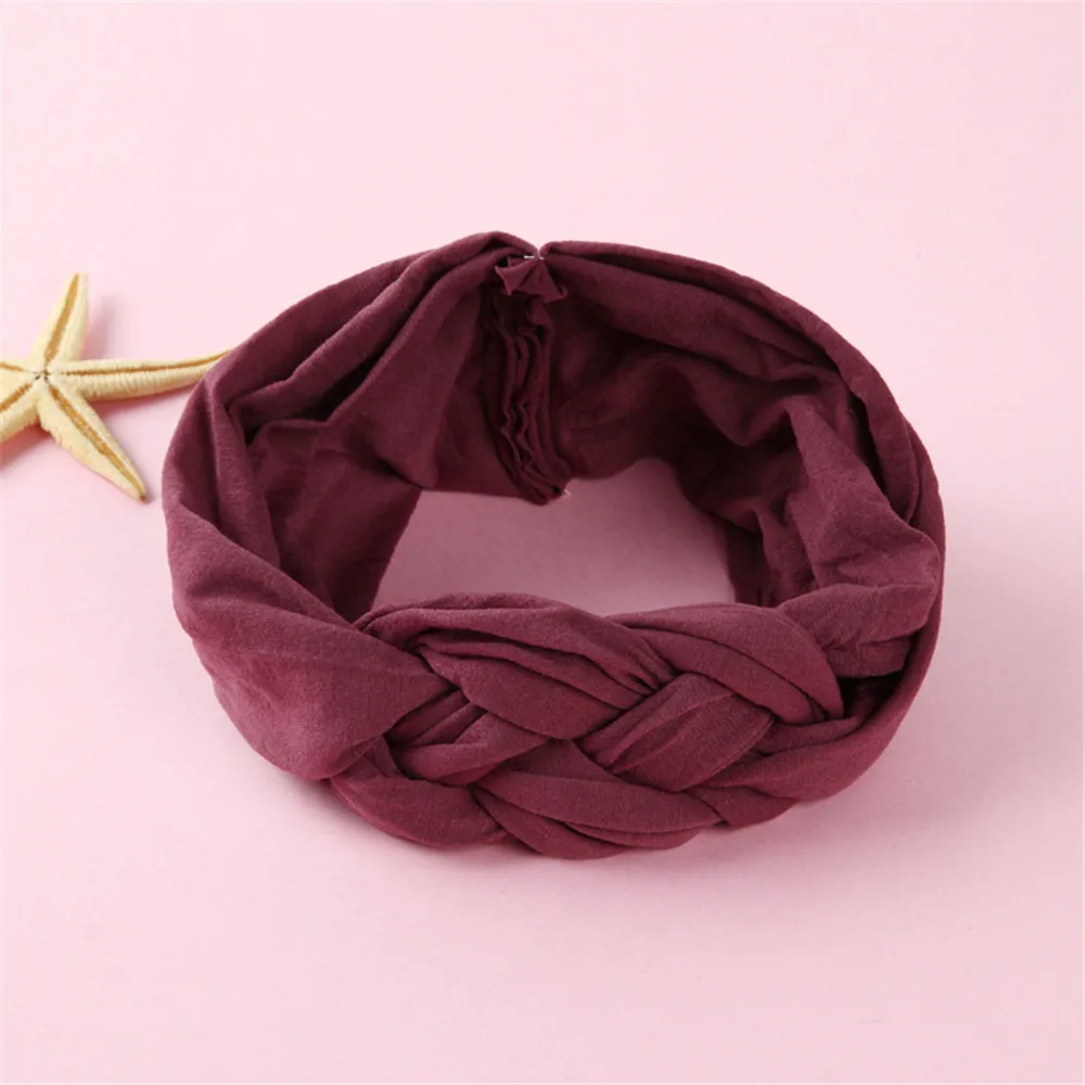 new born baby accessories	 New Braided Baby Headband Twisted Top Cross Chineses Knot Headwrap Elastic Hairbands For Child Turban Baby Girl Hair Accessories baby essential  Baby Accessories