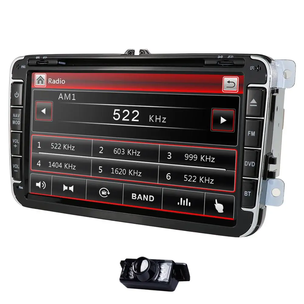 Top 8 inch 2 din 3360  MTK Car DVD GPS radio player for Volkswagen golf 5 touran passat B6 B7 Lavida polo tiguan Skoda with GPS card 3