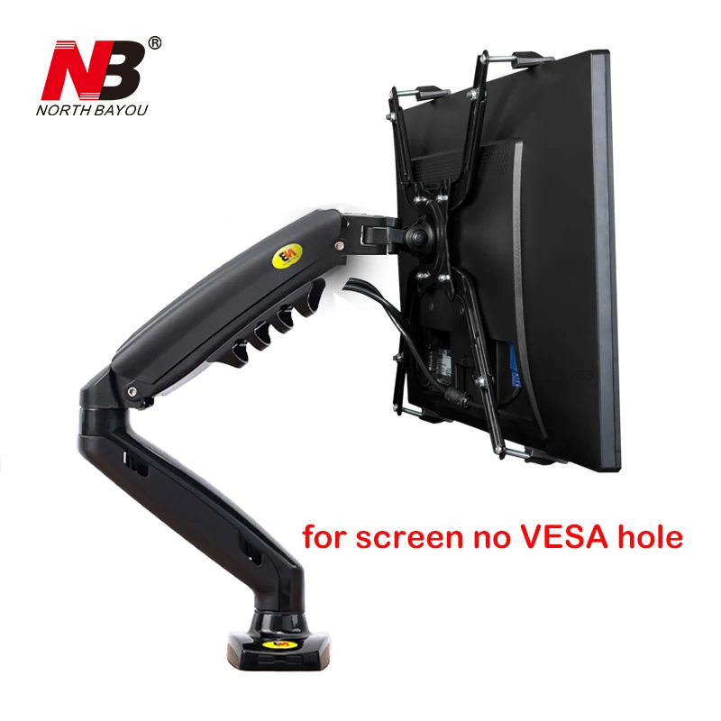 Держатель для монитора NB F80 + вспышка с газовой пружиной без отверстия VESA 17 27